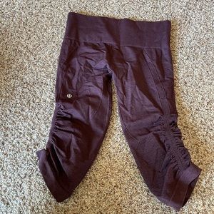 Plum Lululemon Capri leggings